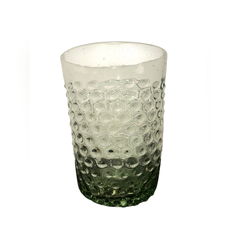 Large Hand Blown Hobnail Glass Vase- 7.5 inches H